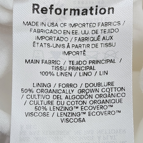 Reformation Women's 100% Linen Cami Mini Dress - Picture 6 of 8